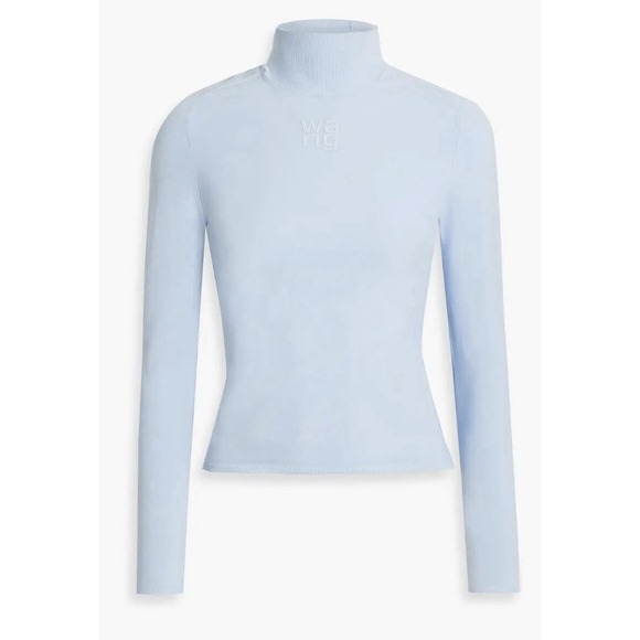 Alexander Wang Sweaters - Alexander Wang Blue knit turtleneck sweater with logo size M